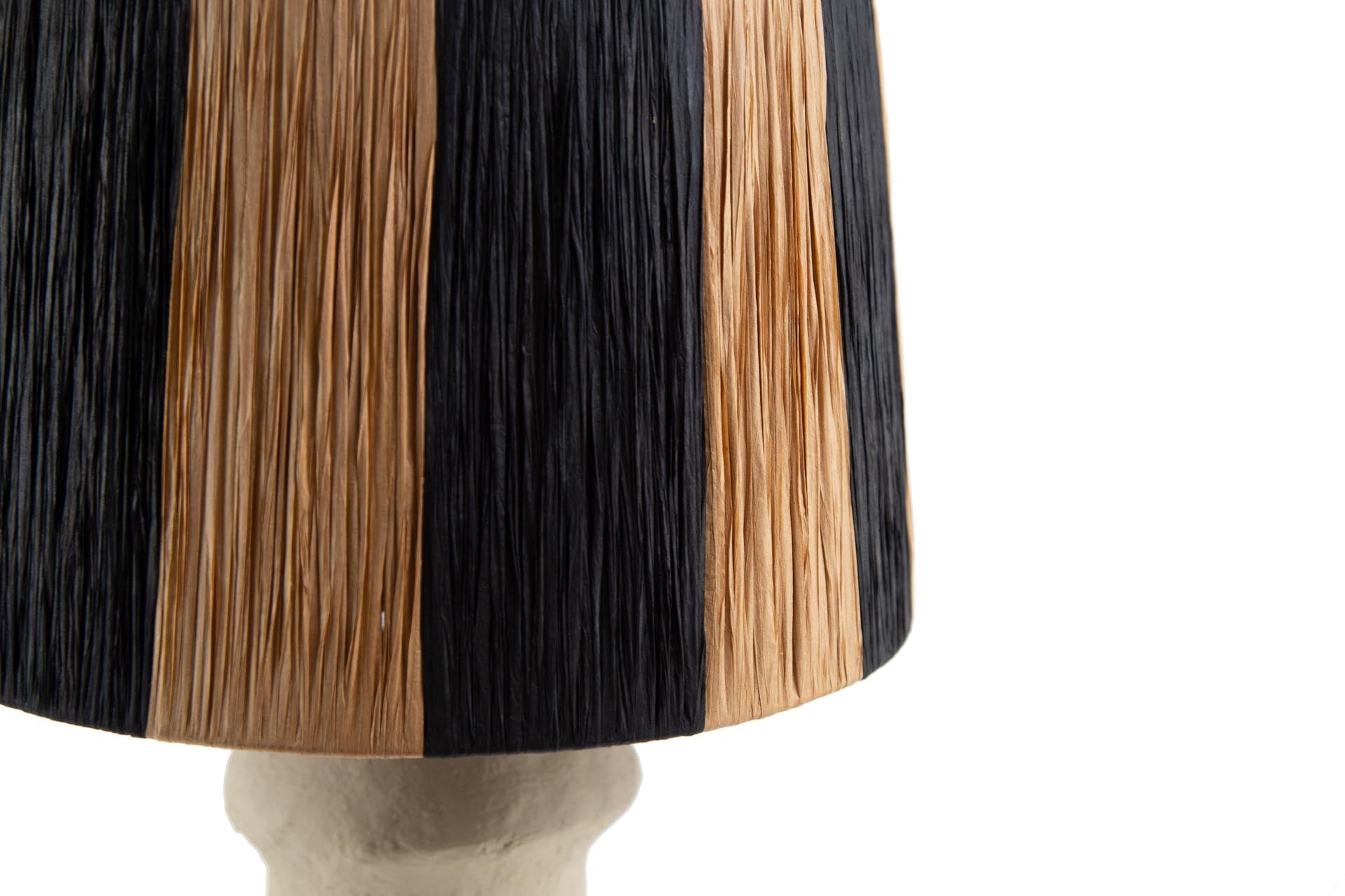Επιτραπέζιο Φωτιστικό Juvela Raffia Beige Black (42x42x54) Soulworks 0880006 από την εταιρεία SOULWORKS