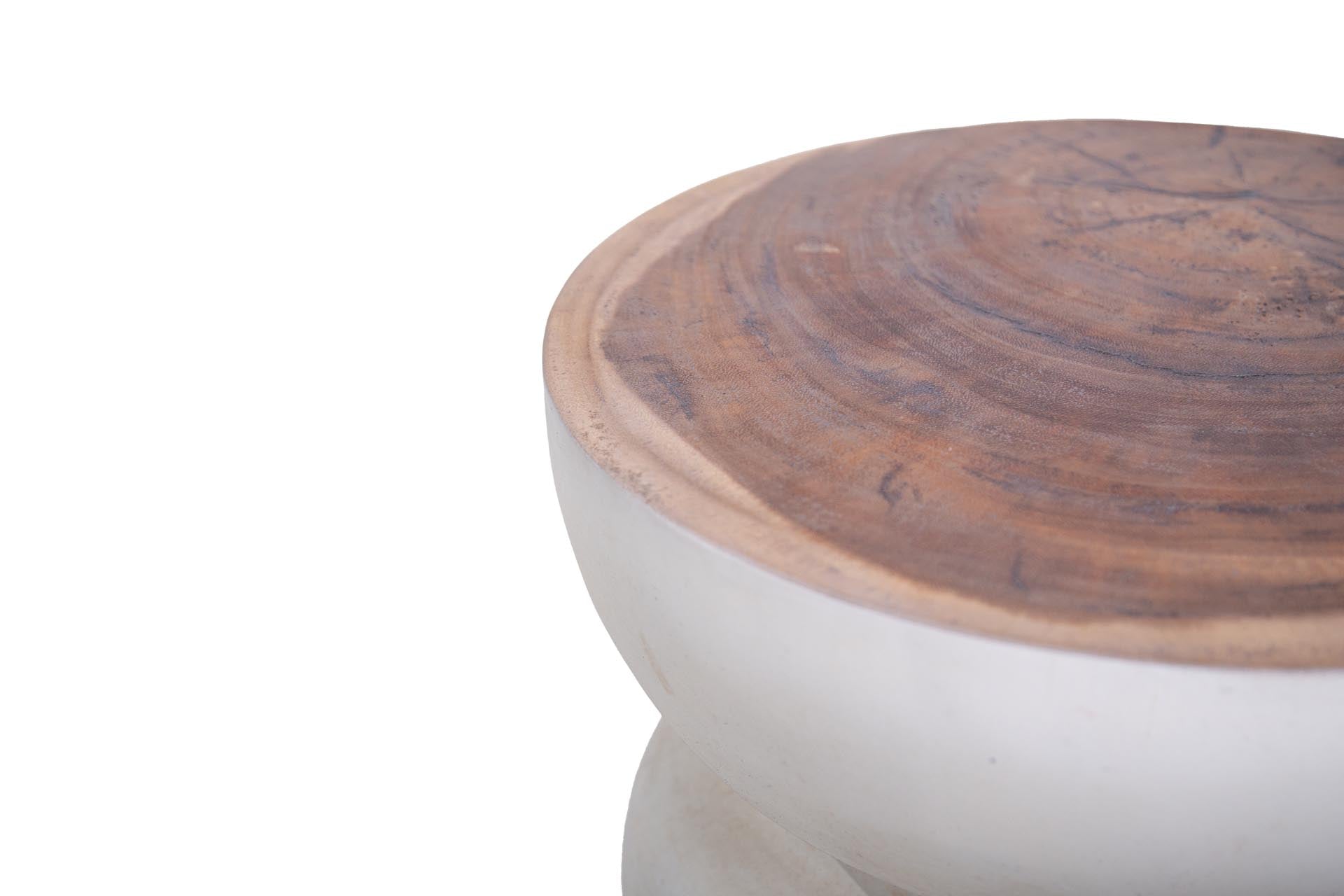 Σκαμπό Najib White Natural (40x40x45) Soulworks 0900009 από την εταιρεία SOULWORKS