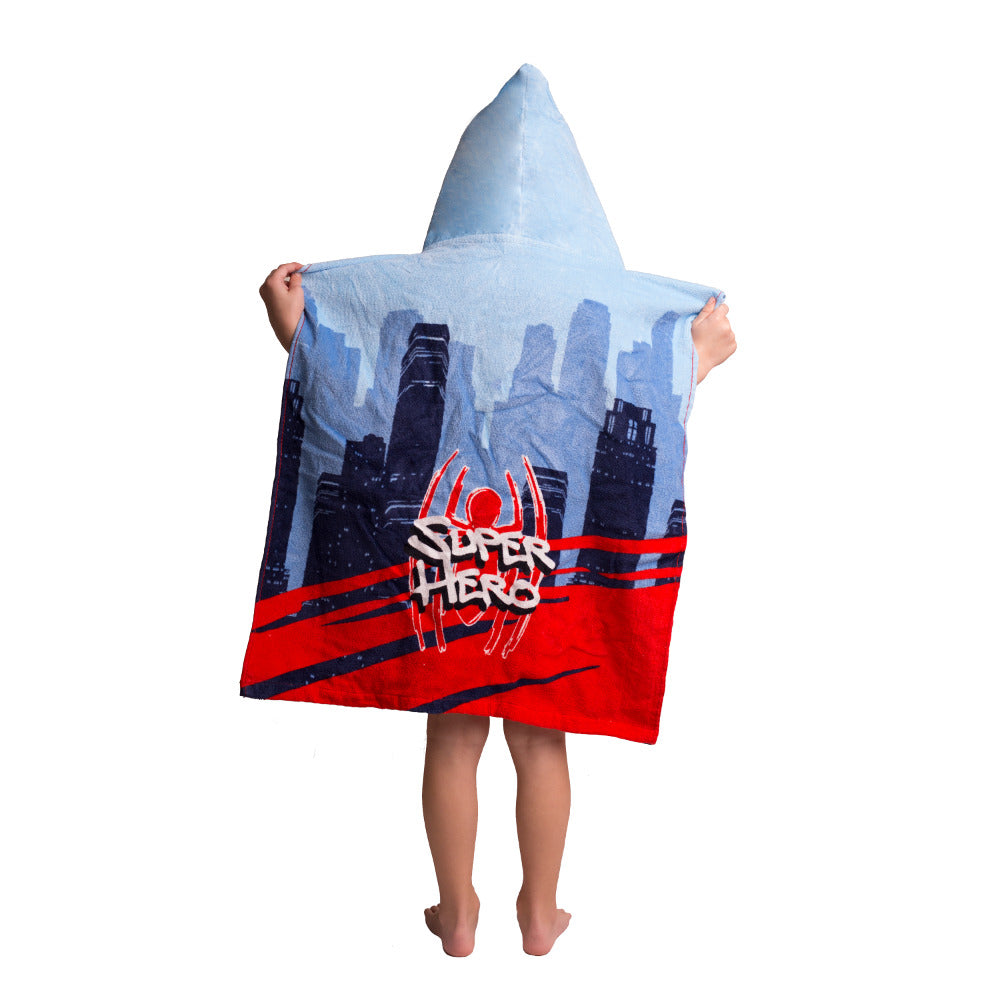 Παιδικό Πόντσο Βαμβακερό Βελούδινο Spiderman 320gsm από την εταιρεία Borea Home Textiles