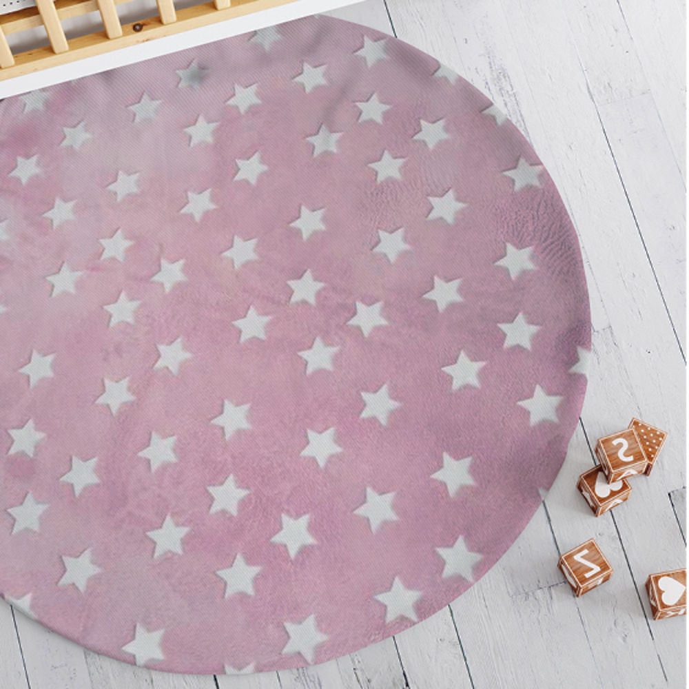 Παιδικό Χαλί Starlight Στρογγυλό Ροζ 120 cm ΣΤΡΟΓΓΥΛΟ από την εταιρεία Borea Home Textiles