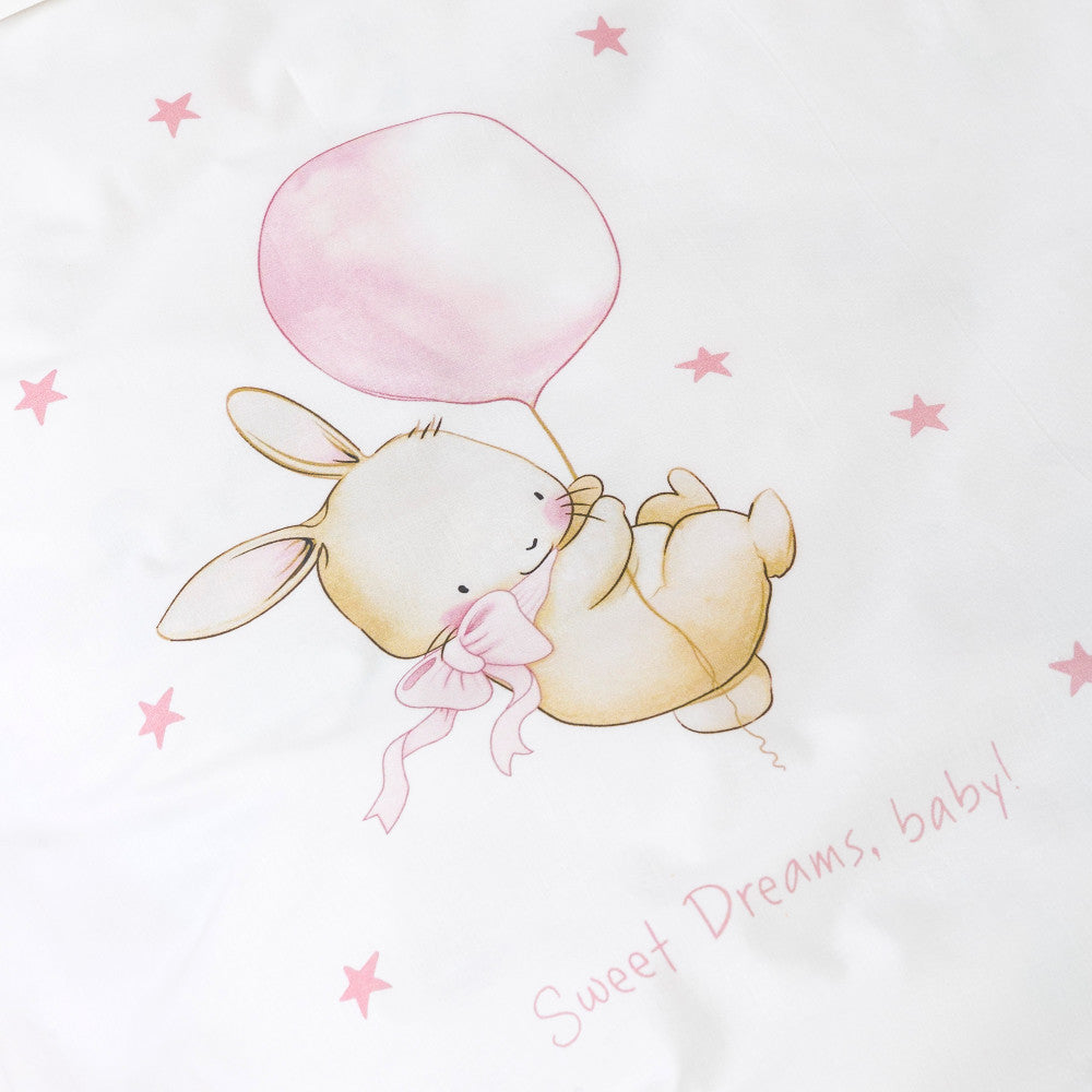 Παπλωματοθήκη Κούνιας Sweet Dreams Baby Λευκό-Ροζ από την εταιρεία Borea Home Textiles
