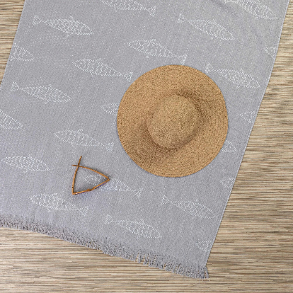 Πετσέτα Παρεό Κρόσσι Fishes από την εταιρεία Borea Home Textiles