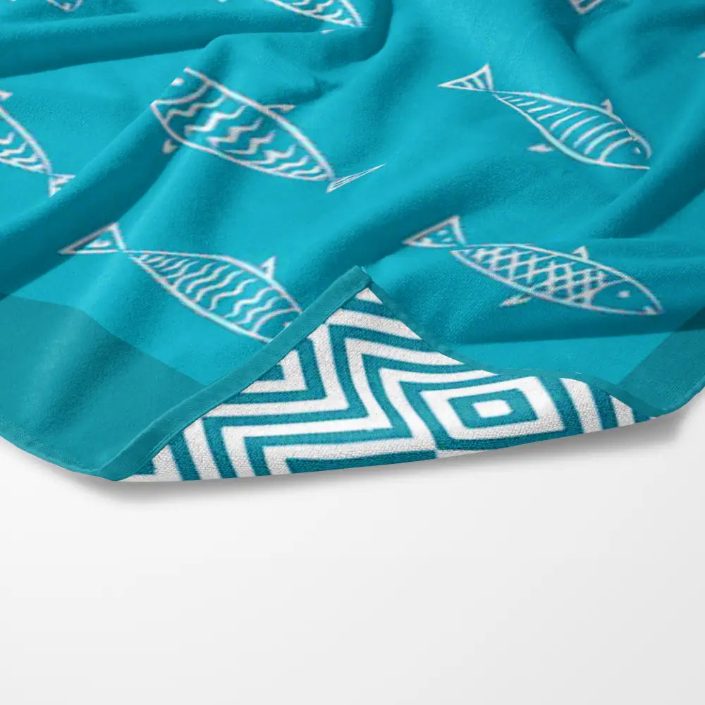 Πετσέτα Θαλάσσης Microfiber Quick Dry Fishes