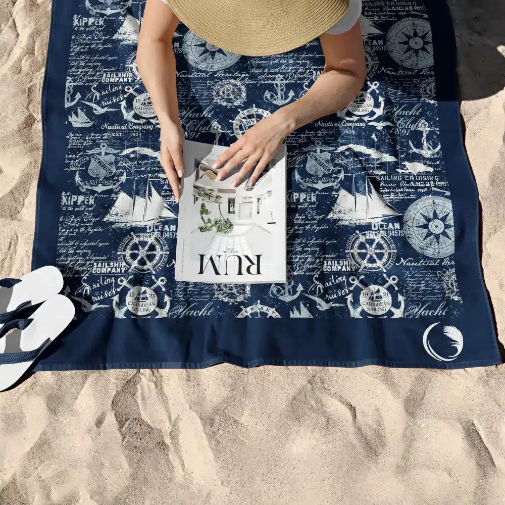 Πετσέτα Θαλάσσης Microfiber Quick Dry Nautical από την εταιρεία Borea Home Textiles