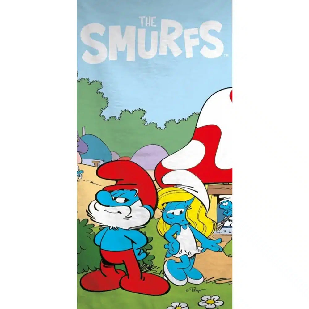 Πετσέτα Θαλάσσης Microfiber Smurfs από την εταιρεία Borea Home Textiles