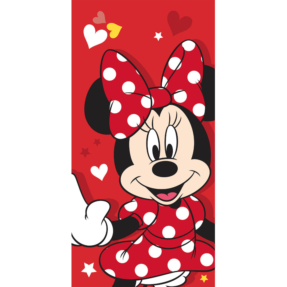 Πετσέτα Θαλάσσης Βαμβακερή Βελούδινη Hello Minnie 320gsm από την εταιρεία Borea Home Textiles