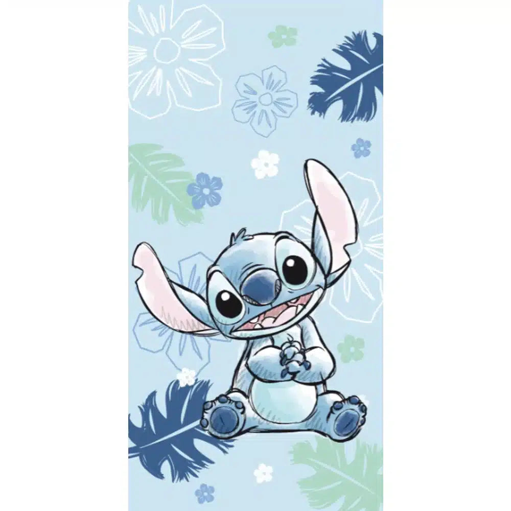 Πετσέτα Θαλάσσης Βαμβακερή Βελούδινη Stitch Cool Blue 320gsm από την εταιρεία Borea Home Textiles