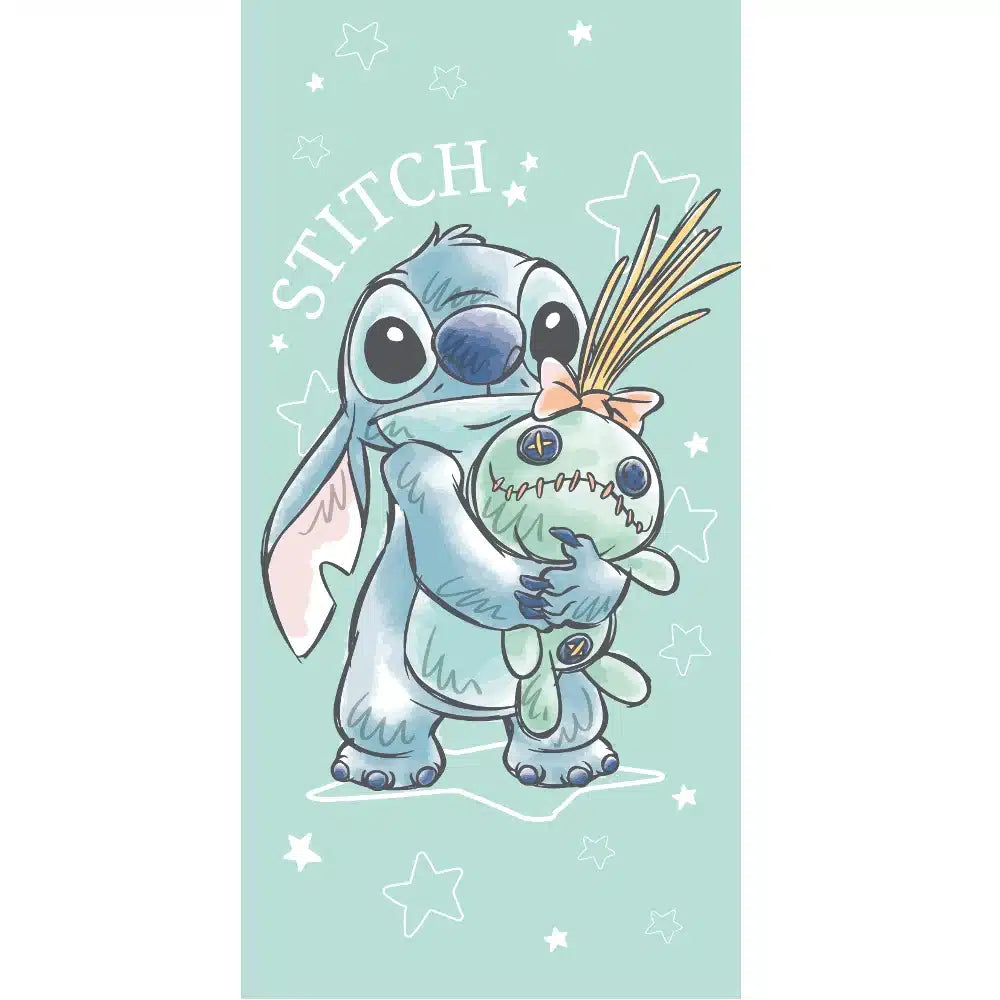 Πετσέτα Θαλάσσης Βαμβακερή Βελούδινη Stitch Hugs 320gsm από την εταιρεία Borea Home Textiles