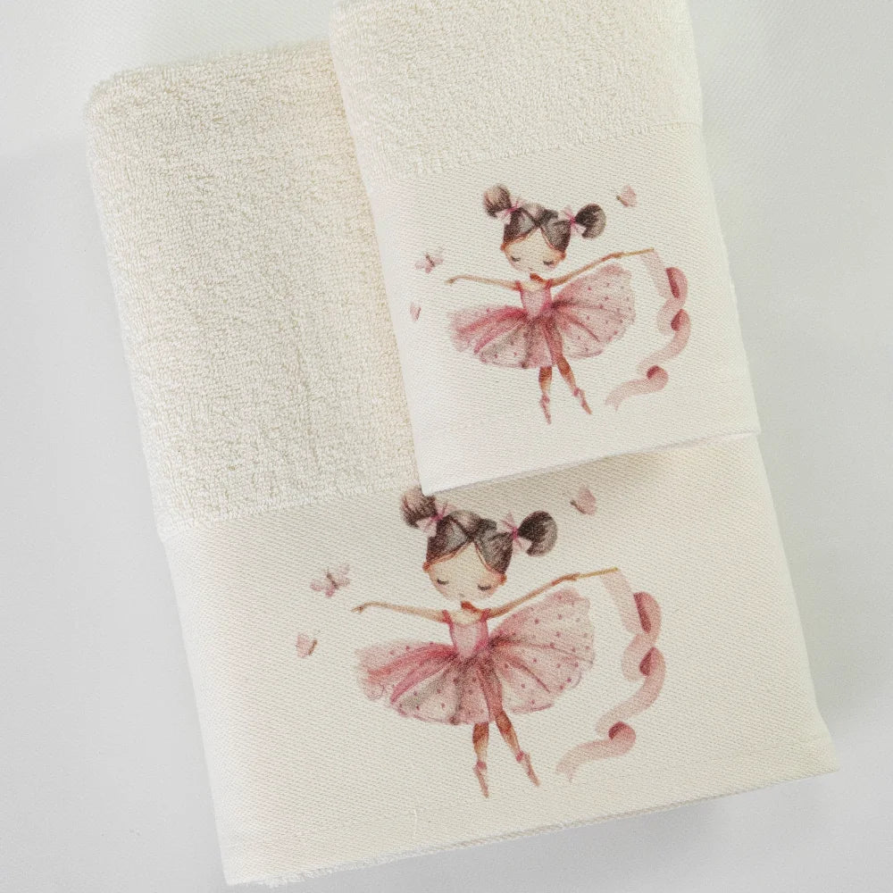 Πετσέτες Σετ 2ΤΜΧ Balletto Εκρού από την εταιρεία Borea Home Textiles