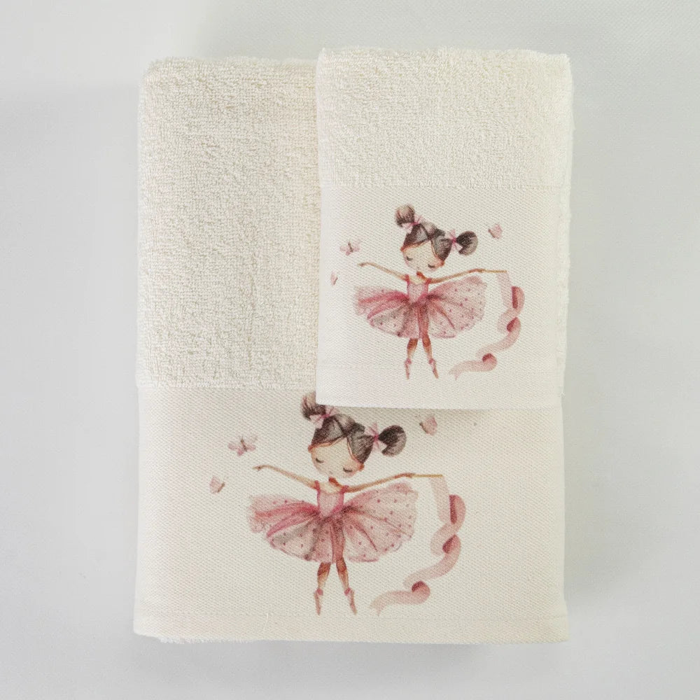 Πετσέτες Σετ 2ΤΜΧ Balletto Εκρού από την εταιρεία Borea Home Textiles