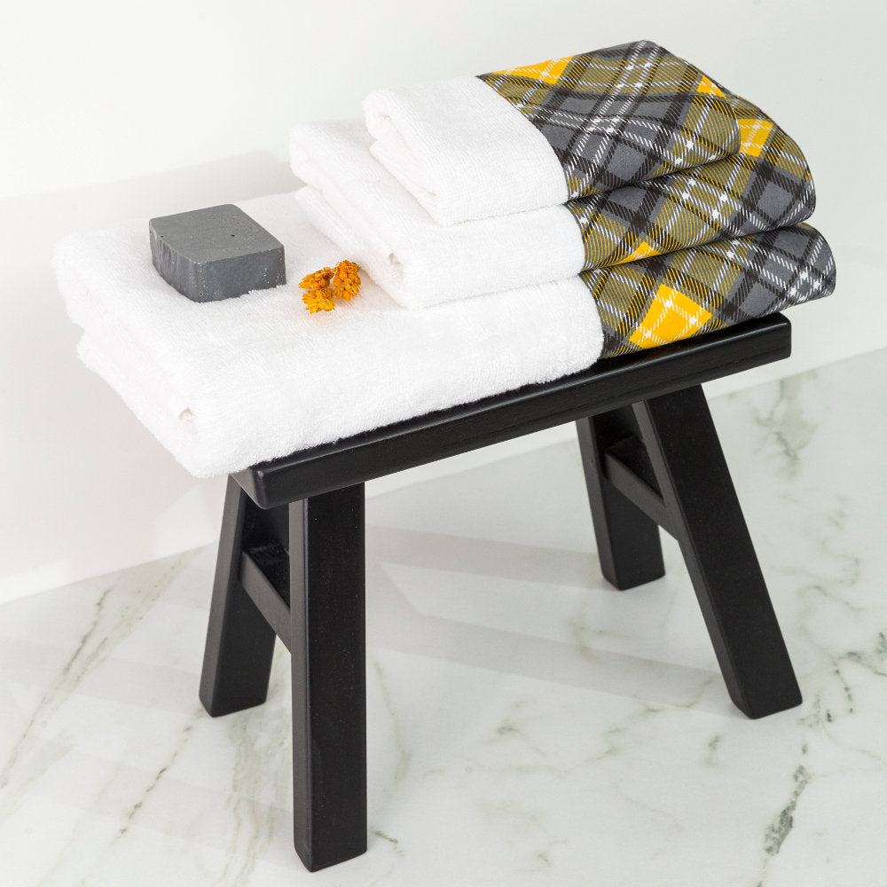 Πετσέτες Σετ 2ΤΜΧ Καρώ από την εταιρεία Borea Home Textiles