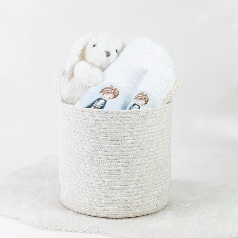 Πετσέτες Σετ 2ΤΜΧ Little King Λευκό από την εταιρεία Borea Home Textiles