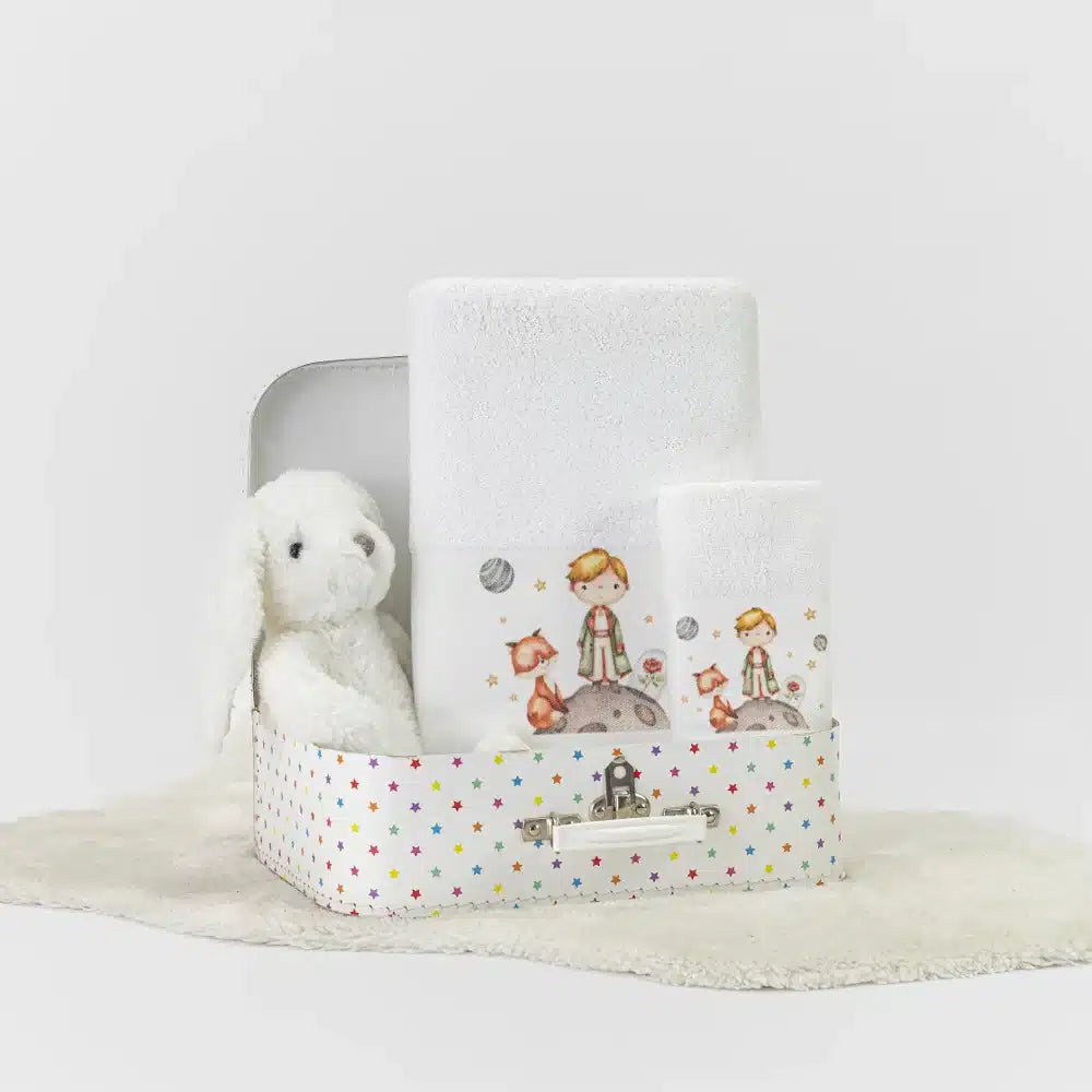 Πετσέτες Σετ 2ΤΜΧ Little Prince Λευκό από την εταιρεία Borea Home Textiles