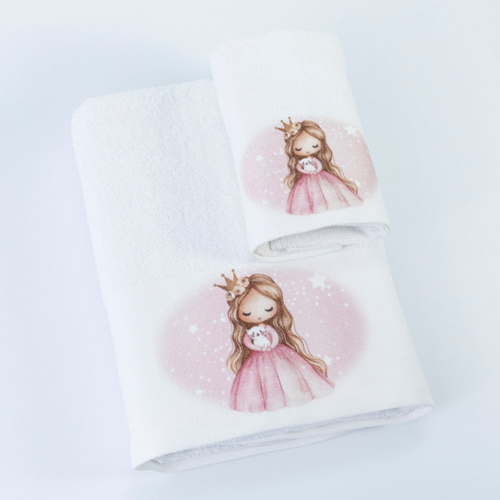 Πετσέτες Σετ 2ΤΜΧ Little Queen Λευκό από την εταιρεία Borea Home Textiles