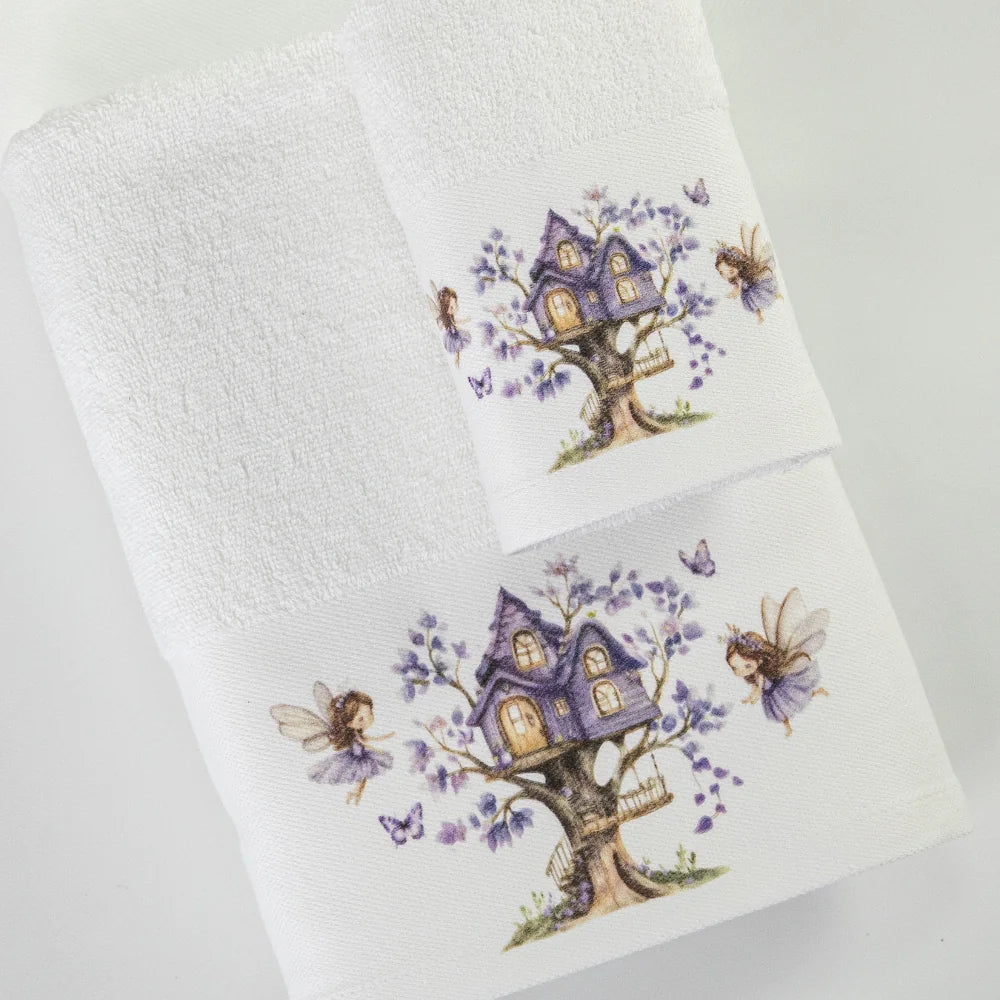 Πετσέτες Σετ 2ΤΜΧ Magic Garden Λευκό από την εταιρεία Borea Home Textiles