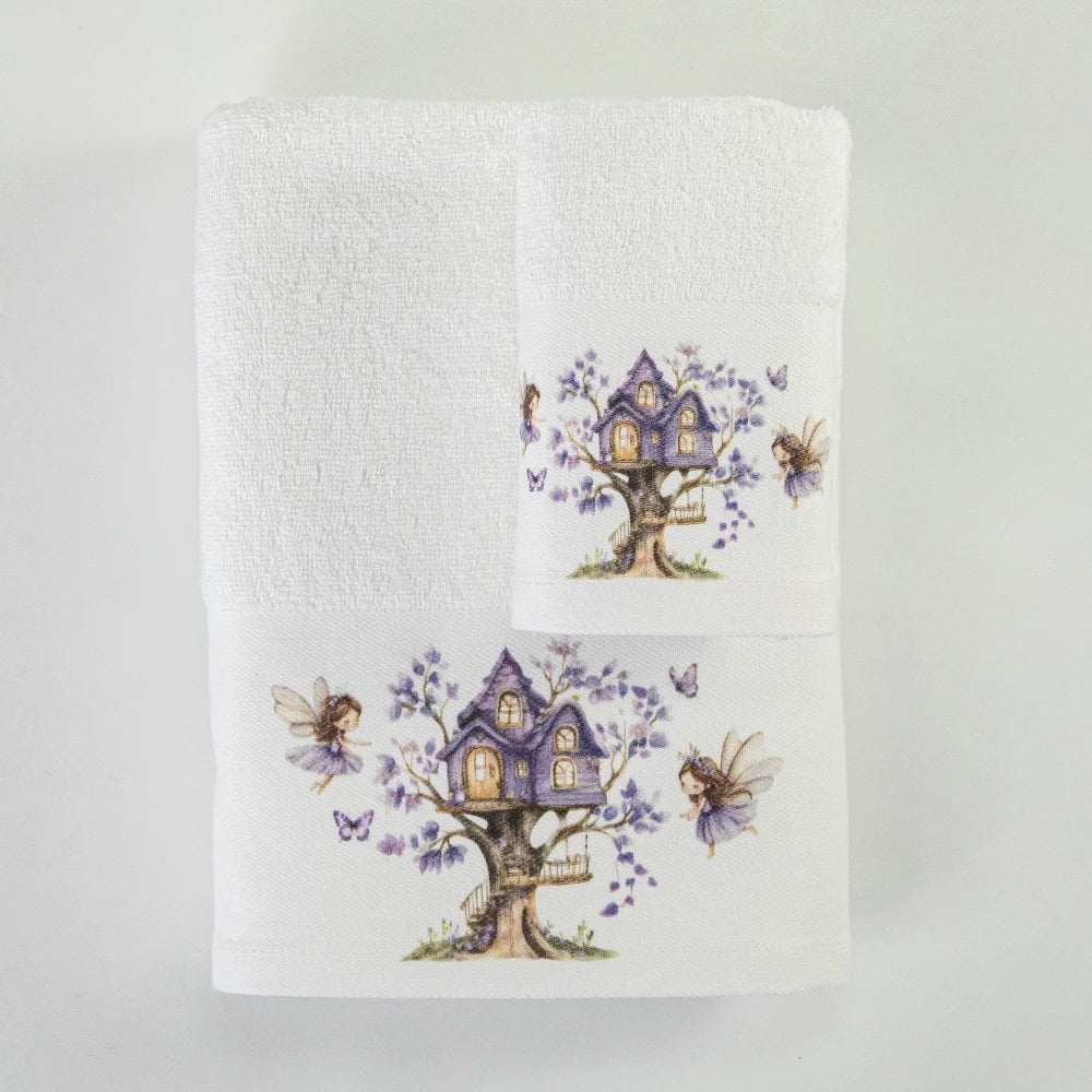 Πετσέτες Σετ 2ΤΜΧ Magic Garden Λευκό από την εταιρεία Borea Home Textiles