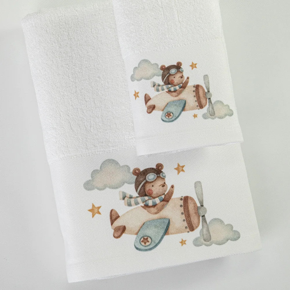 Πετσέτες Σετ 2ΤΜΧ Pilot Λευκό από την εταιρεία Borea Home Textiles