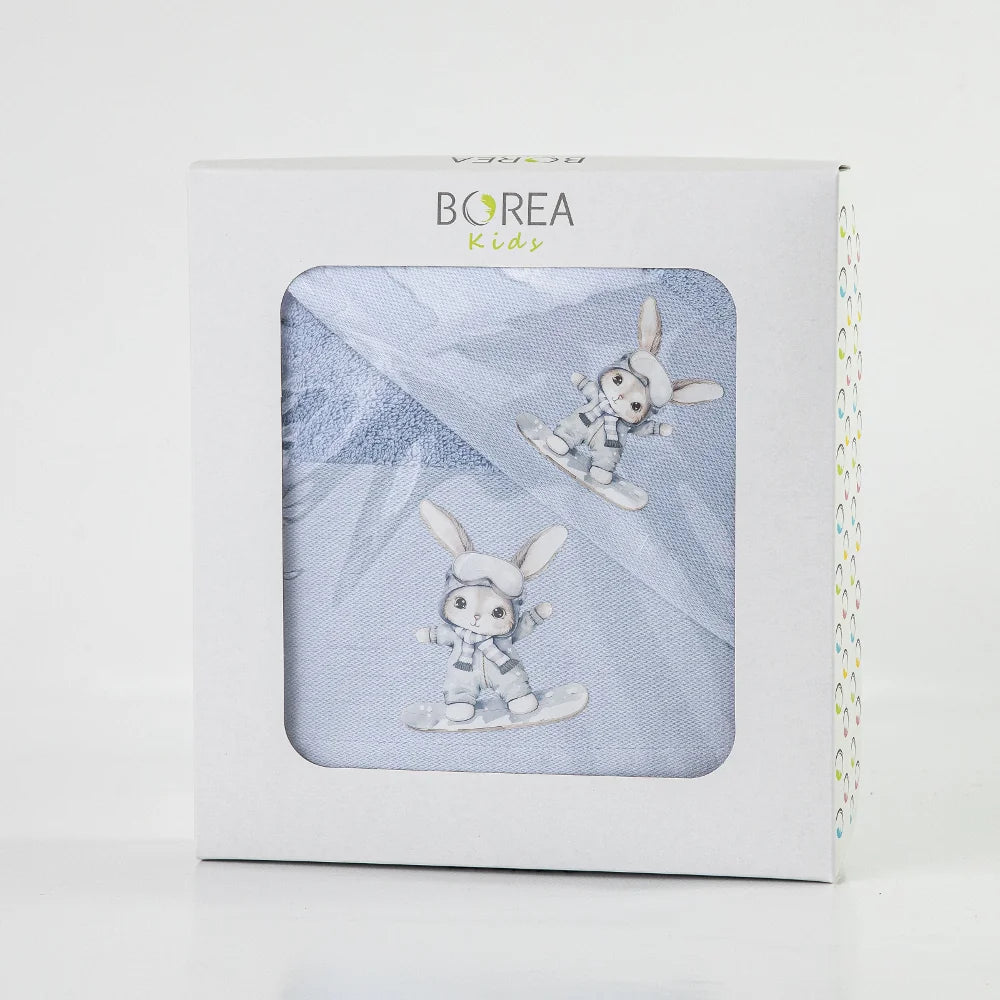 Πετσέτες Σετ 2ΤΜΧ Snowboard Σιέλ από την εταιρεία Borea Home Textiles