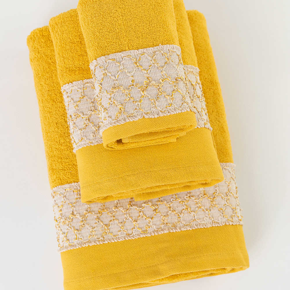 Πετσέτες Σετ 3ΤΜΧ Dahlia από την εταιρεία Borea Home Textiles