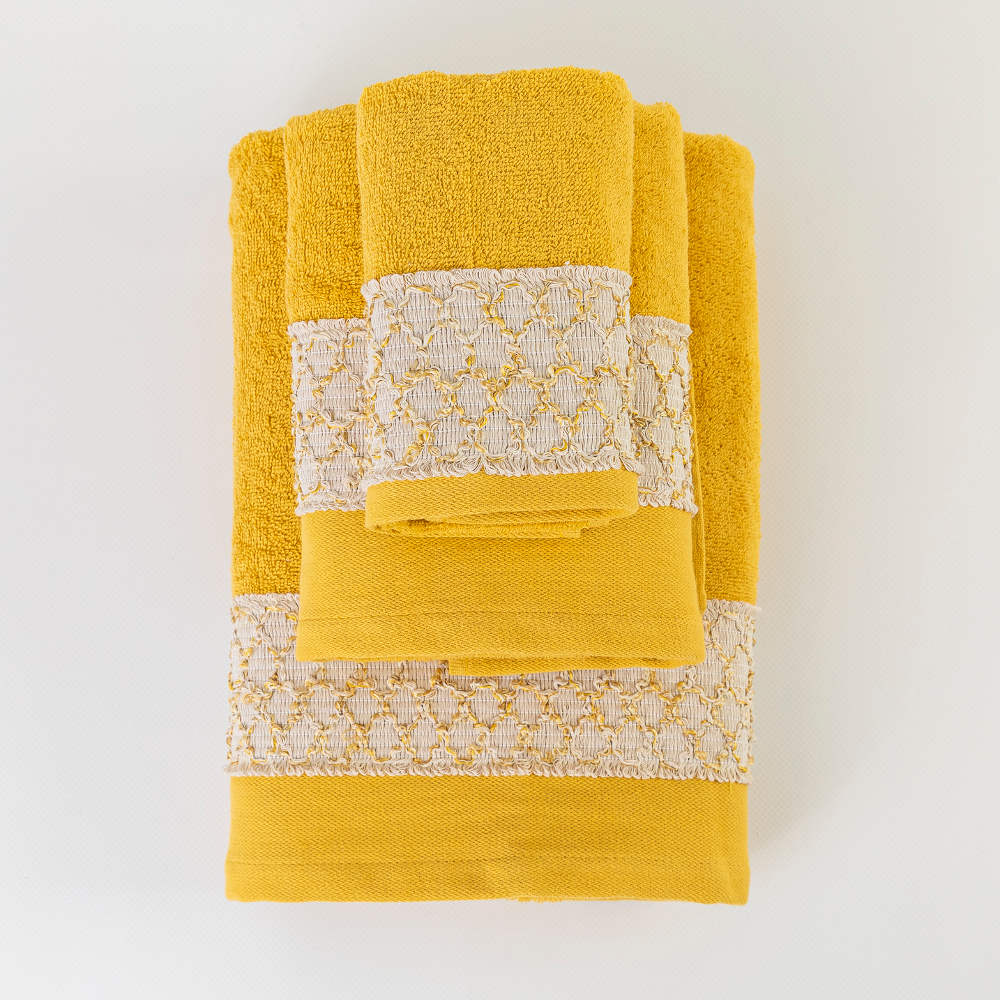 Πετσέτες Σετ 3ΤΜΧ Dahlia από την εταιρεία Borea Home Textiles