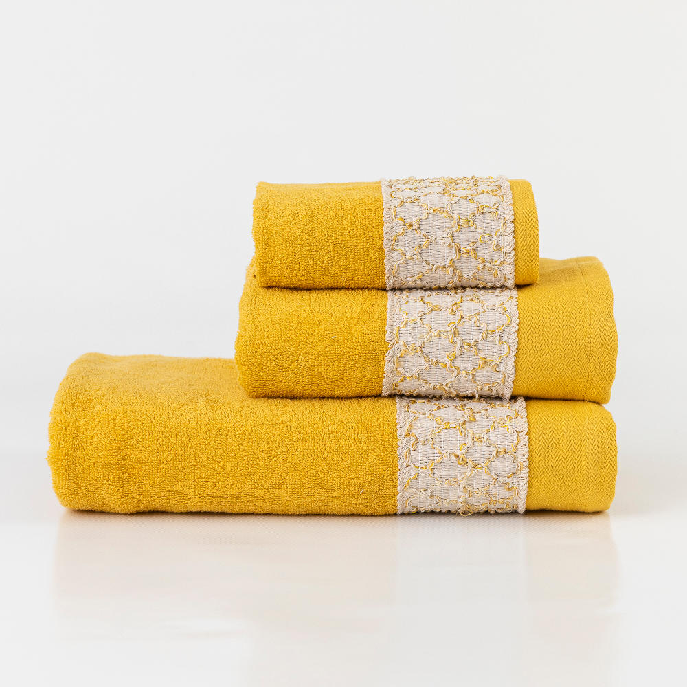 Πετσέτες Σετ 3ΤΜΧ Dahlia από την εταιρεία Borea Home Textiles