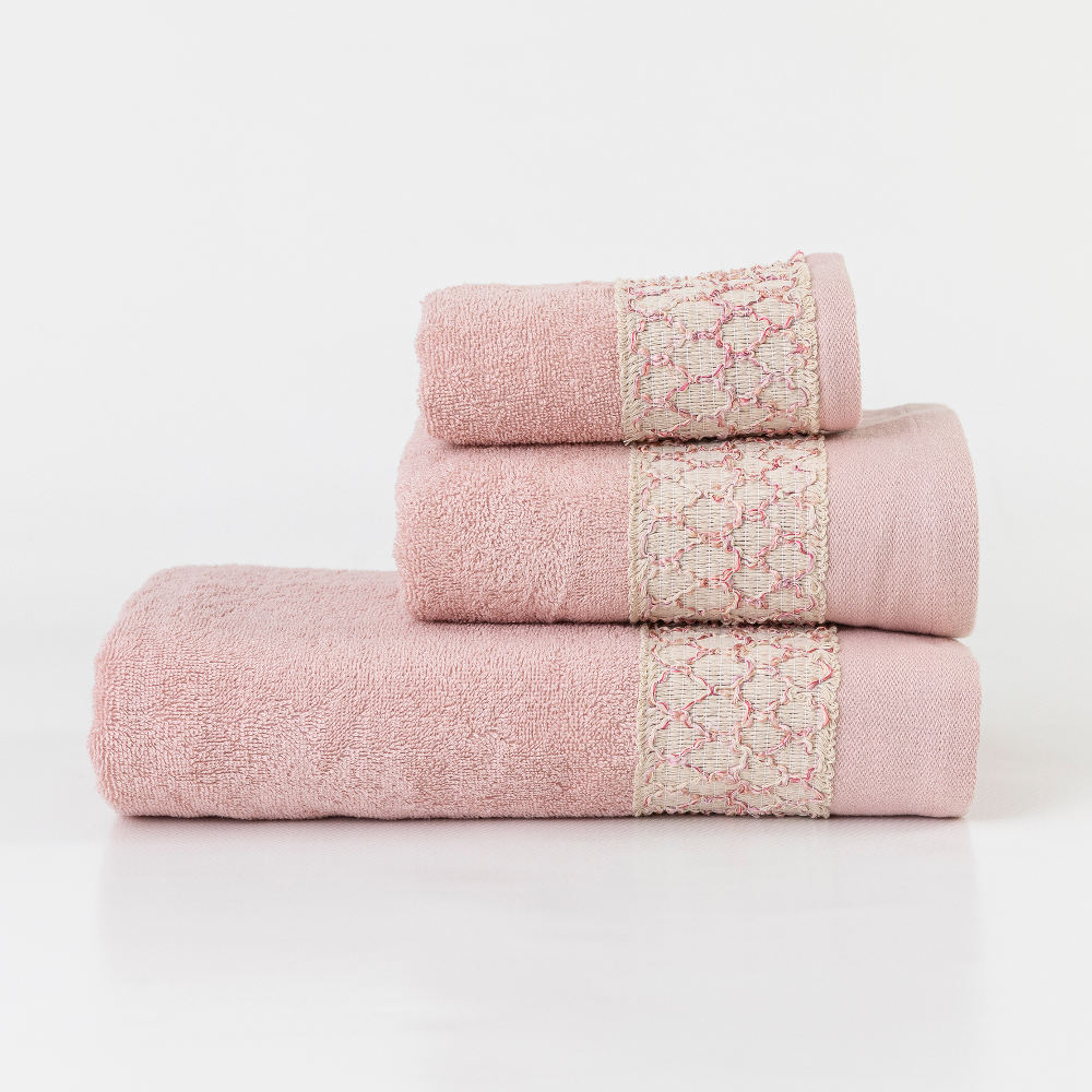 Πετσέτες Σετ 3ΤΜΧ Dahlia από την εταιρεία Borea Home Textiles