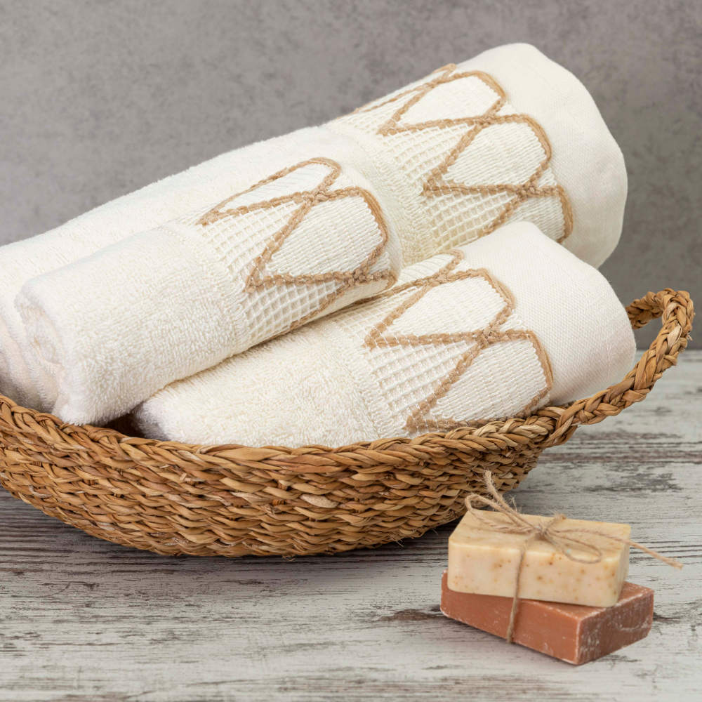 Πετσέτες Σετ 3ΤΜΧ Drops από την εταιρεία Borea Home Textiles