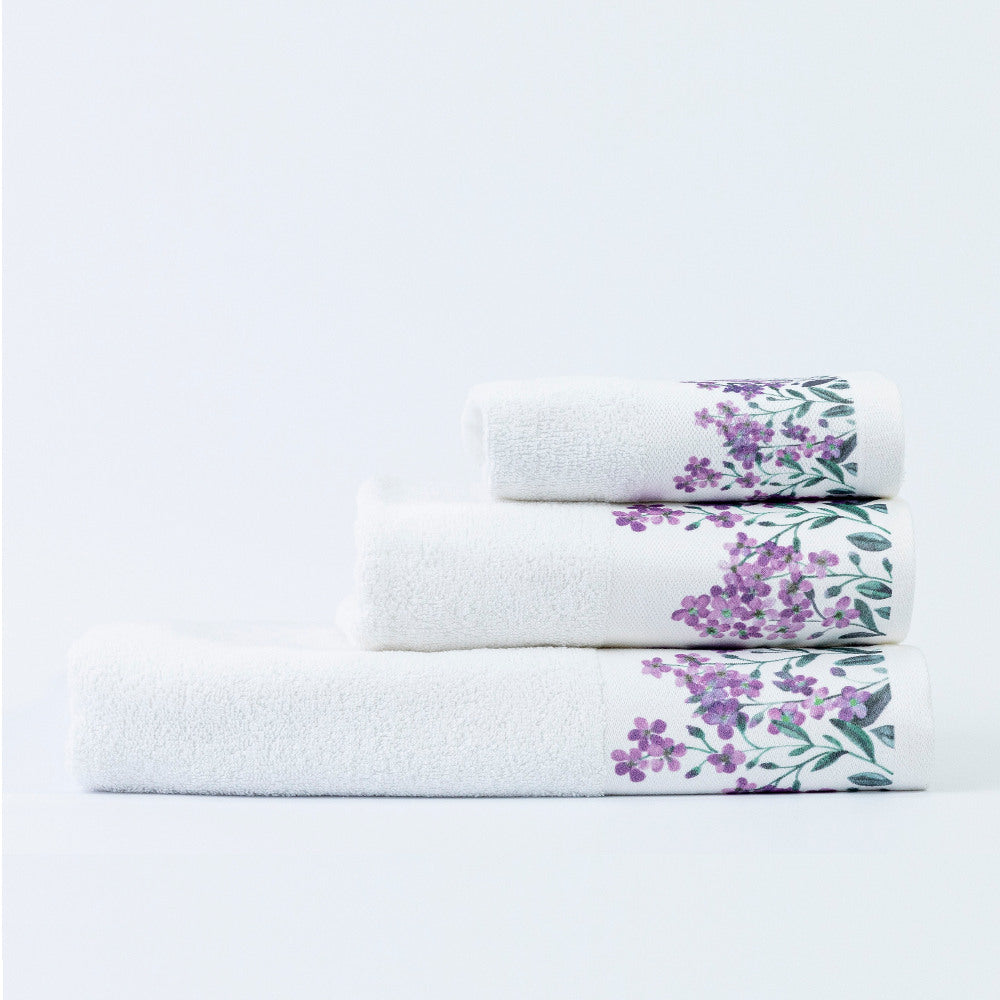 Πετσέτες Σετ 3ΤΜΧ Forget me Not από την εταιρεία Borea Home Textiles