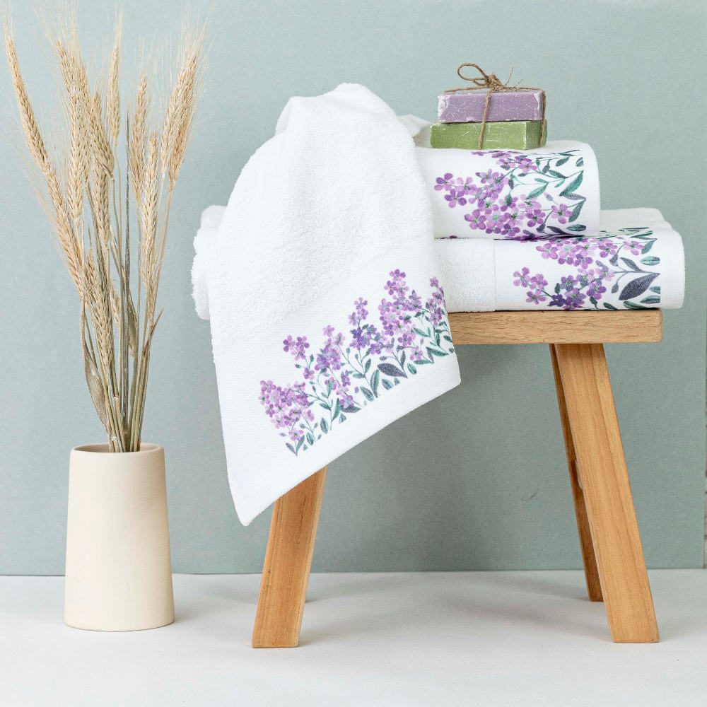 Πετσέτες Σετ 3ΤΜΧ Forget me Not από την εταιρεία Borea Home Textiles