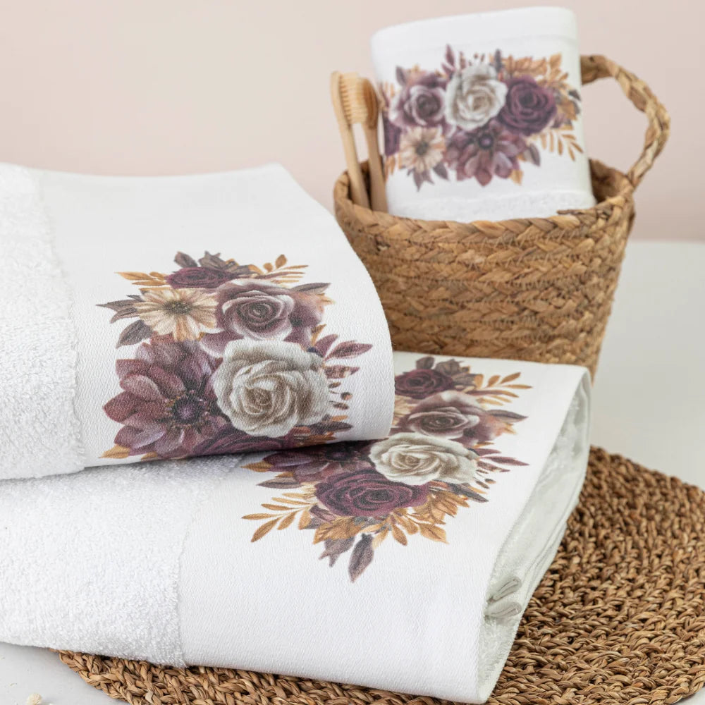 Πετσέτες Σετ 3ΤΜΧ Gerbera από την εταιρεία Borea Home Textiles