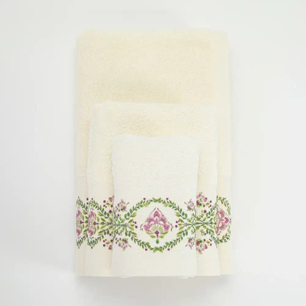 Πετσέτες Σετ 3ΤΜΧ Lotus από την εταιρεία Borea Home Textiles