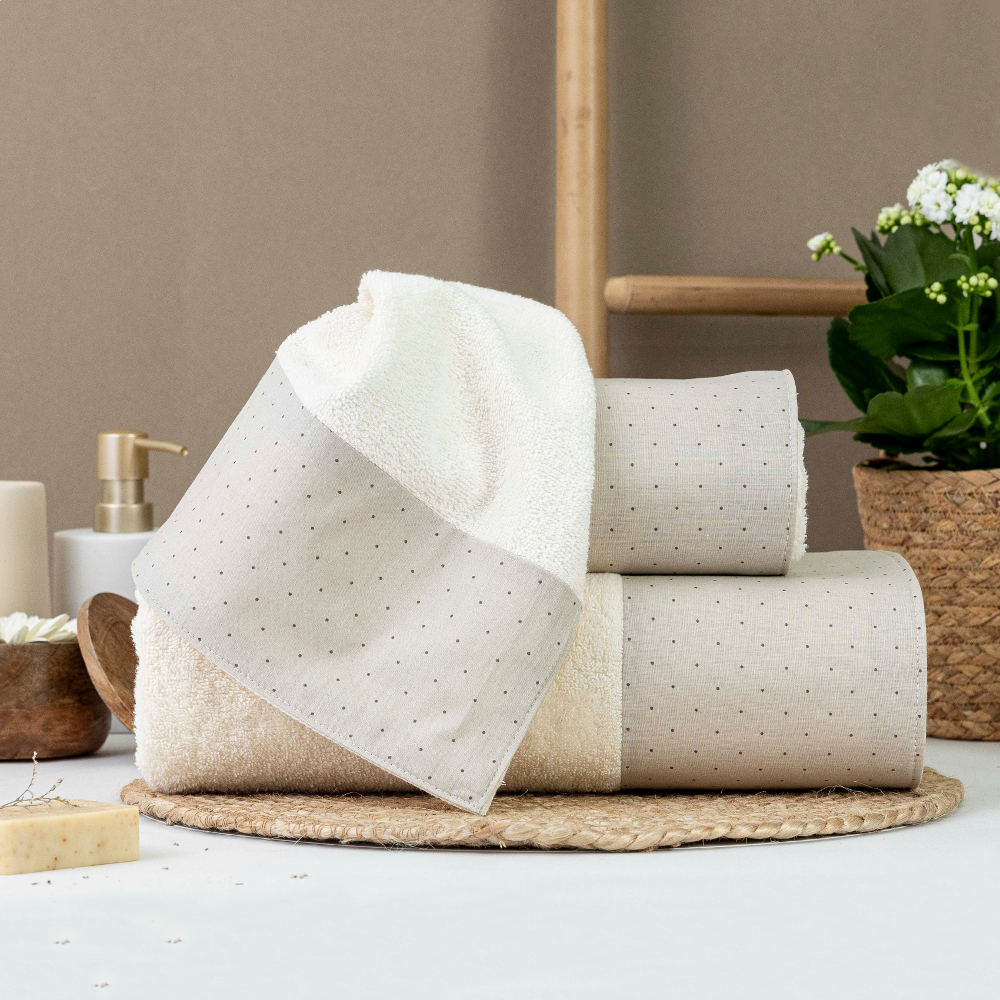 Πετσέτες Σετ 3ΤΜΧ Pois από την εταιρεία Borea Home Textiles