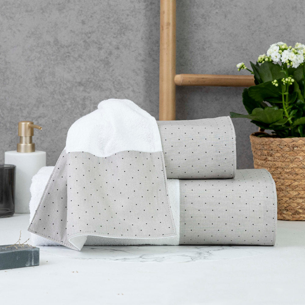 Πετσέτες Σετ 3ΤΜΧ Pois από την εταιρεία Borea Home Textiles