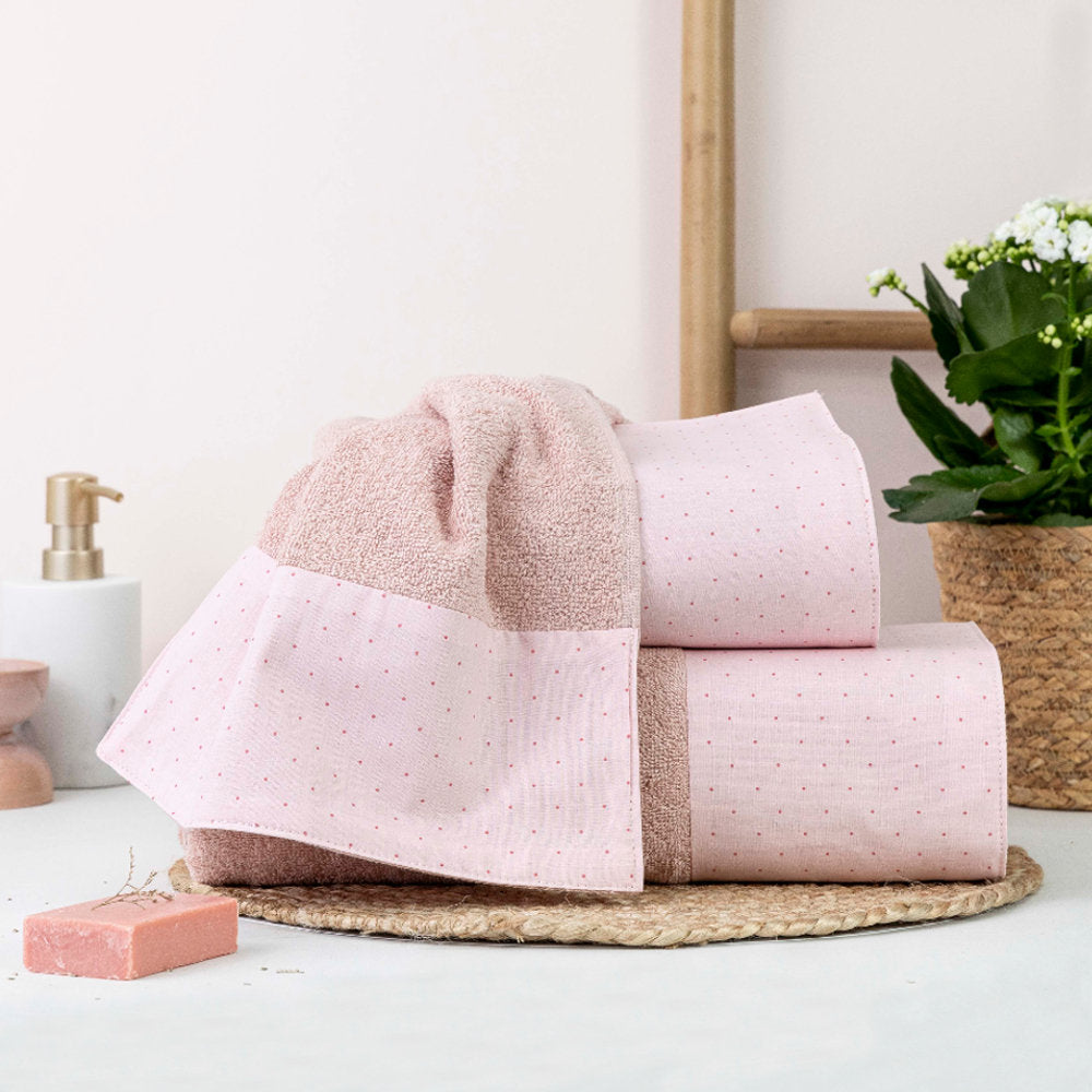 Πετσέτες Σετ 3ΤΜΧ Pois από την εταιρεία Borea Home Textiles