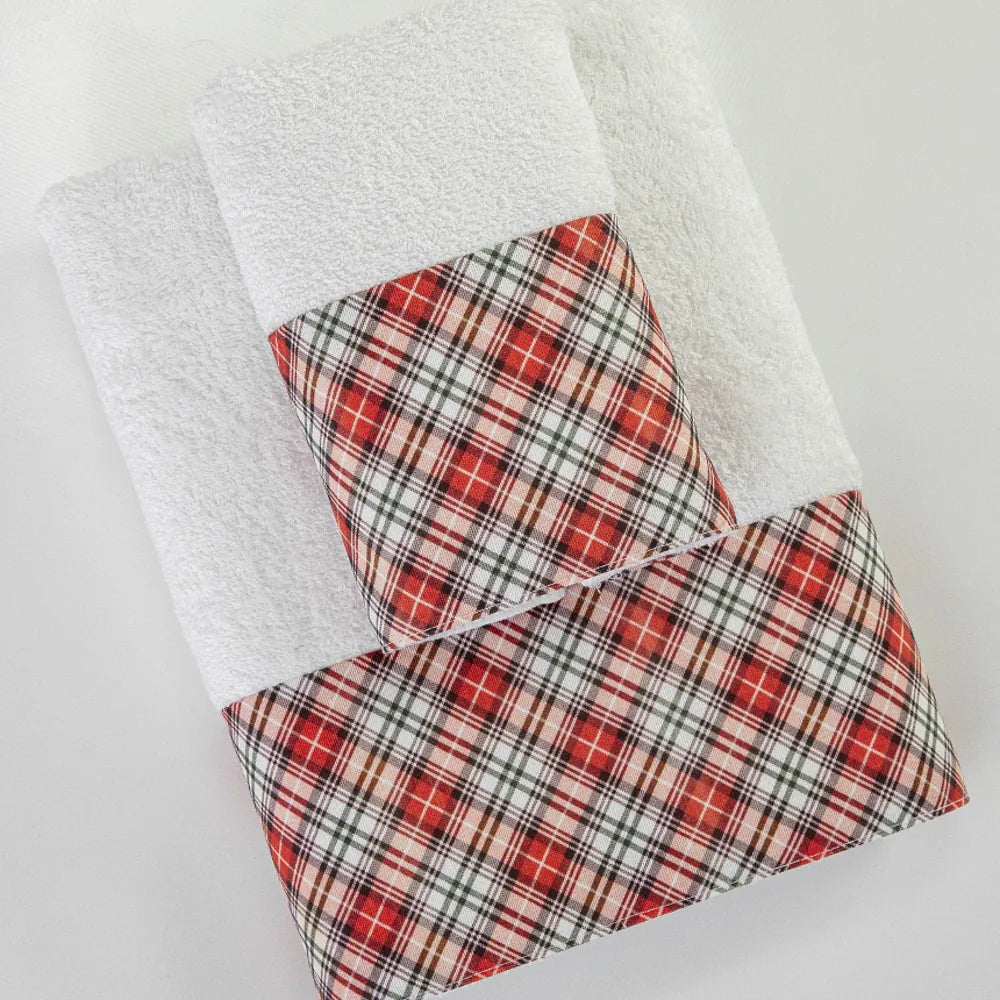Πετσέτες Χριστουγεννιάτικες Σετ 2ΤΜΧ Tartan από την εταιρεία Borea Home Textiles