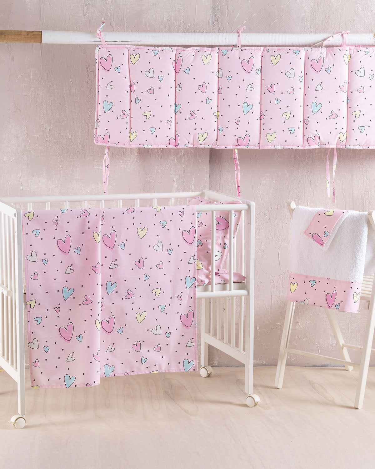 POP HEARTS - Σεντόνι λίκνου από την εταιρεία Rythmos Home