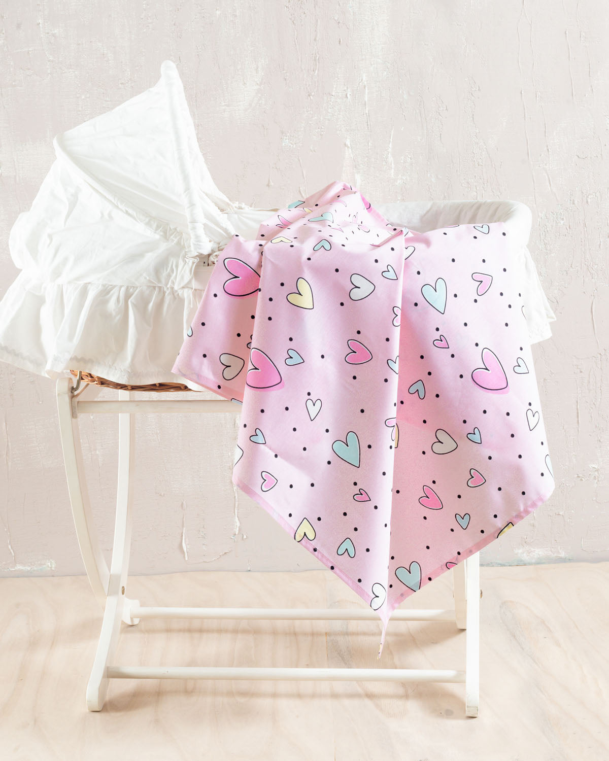 POP HEARTS - Σεντόνι λίκνου 80 x 110 80 x 110 από την εταιρεία Rythmos Home