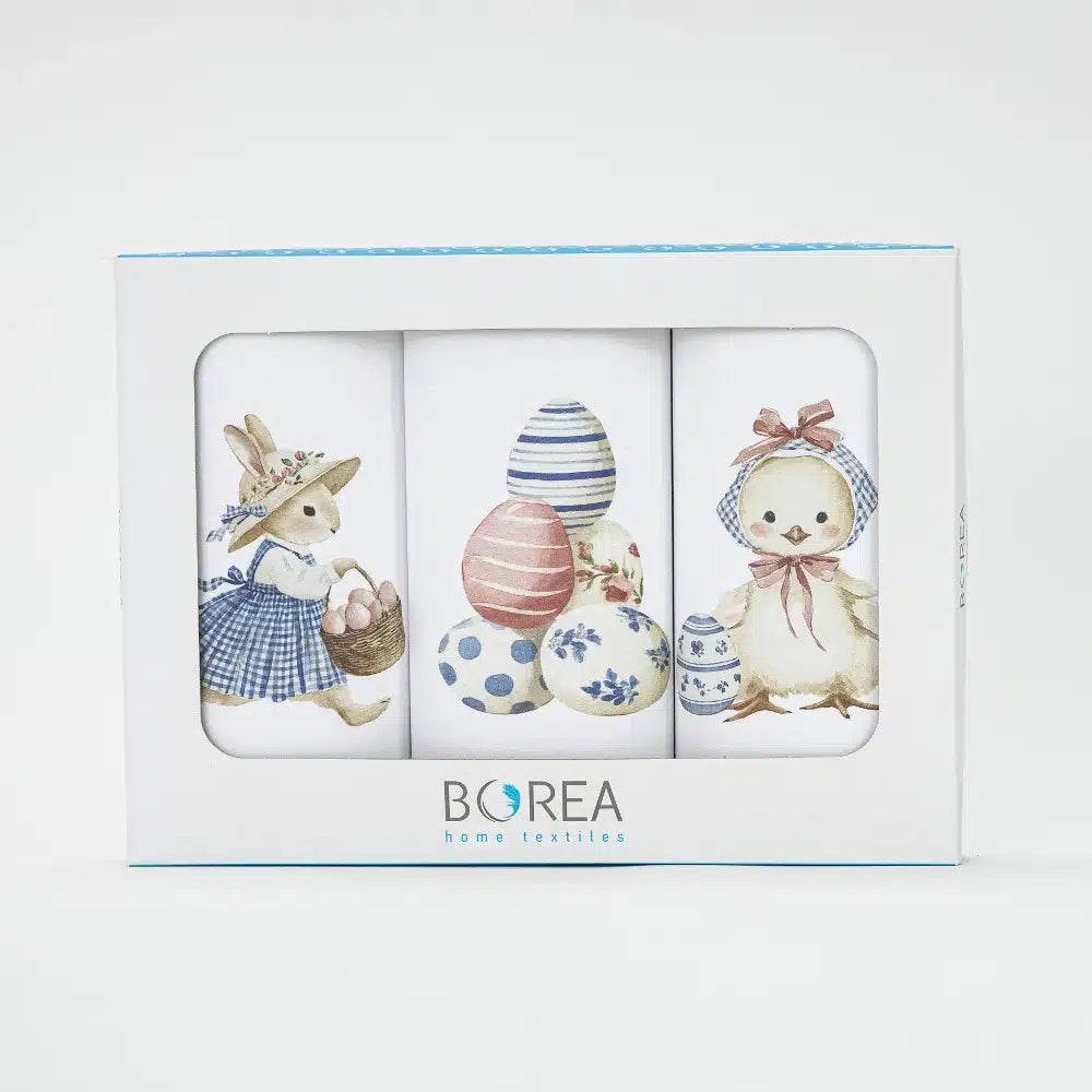 Ποτηρόπανα Κουζίνας BunnyBloom Σετ 3ΤΜΧ από την εταιρεία Borea Home Textiles