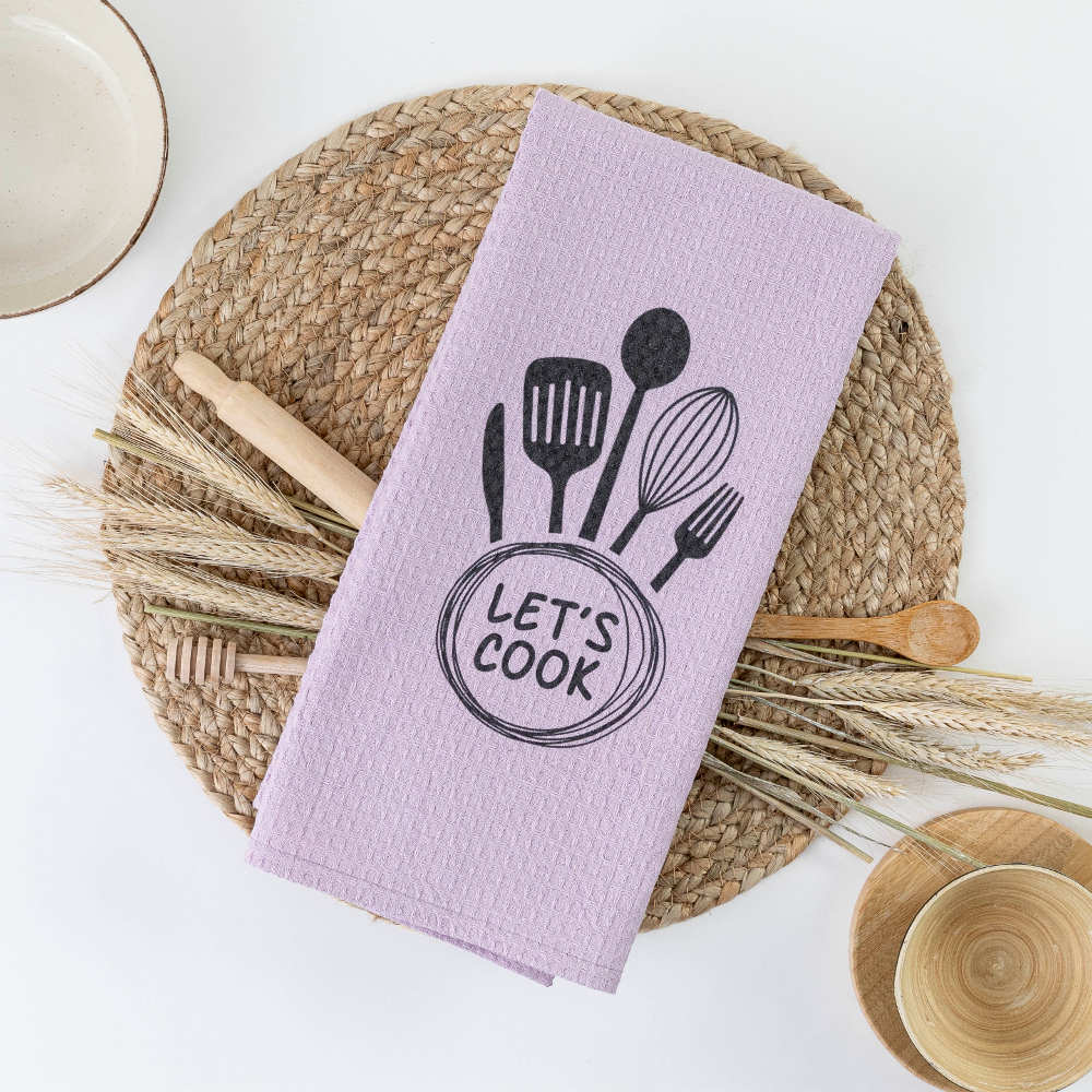 Ποτηρόπανα Κουζίνας Waffle Let's Cook από την εταιρεία Borea Home Textiles