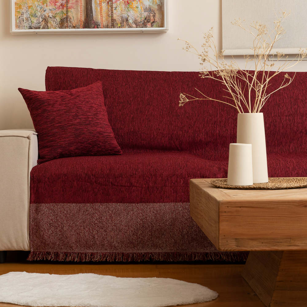 Ριχτάρι Σενίλ Τριθέσιο Square από την εταιρεία Borea Home Textiles