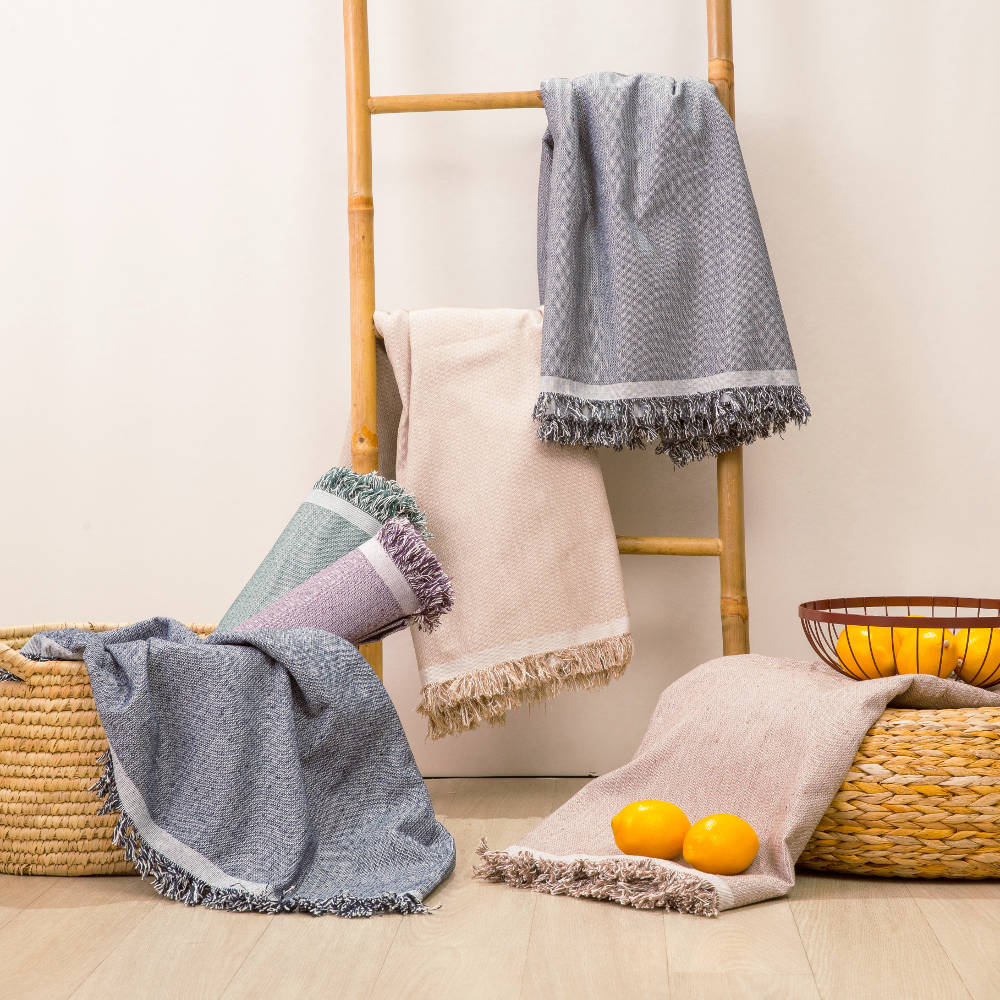 Ριχτάρι Βαμβακερό Τριθέσιο Basic από την εταιρεία Borea Home Textiles