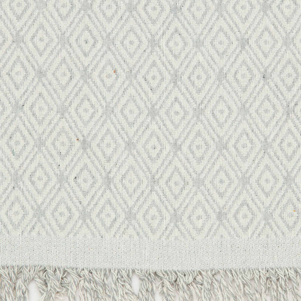 Ριχτάρι Βαμβακερό Τριθέσιο Ikat Γκρι 180 x 300 cm ΤΡΙΘΕΣΙΟ από την εταιρεία Borea Home Textiles
