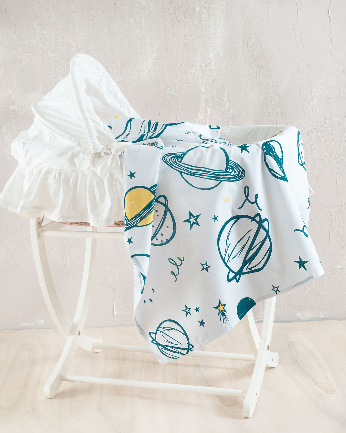 SATURN Λευκό - Σεντόνι λίνκνου 80 x 110 Λευκό 80 x 110 από την εταιρεία Rythmos Home