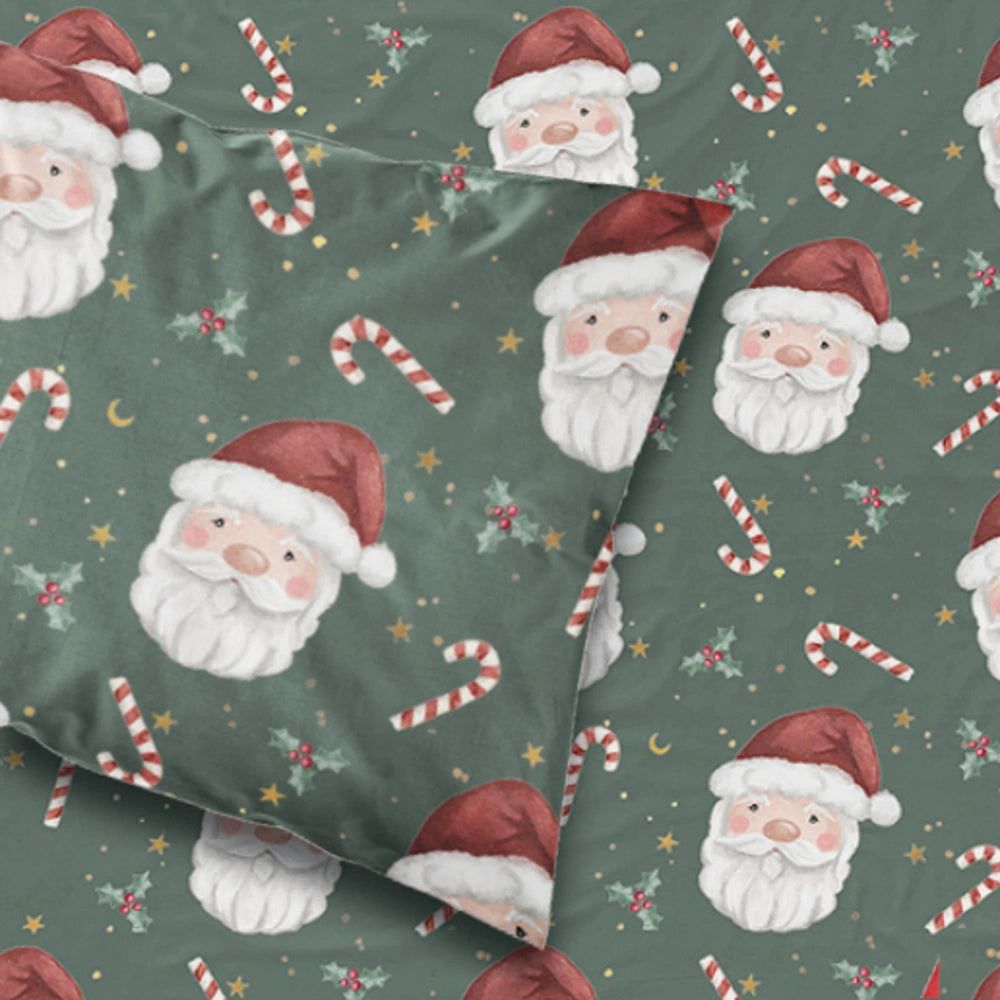 Ζεύγος Μαξιλαροθήκες Χριστουγεννιάτικες Άγιος Βασίλης από την εταιρεία Borea Home Textiles