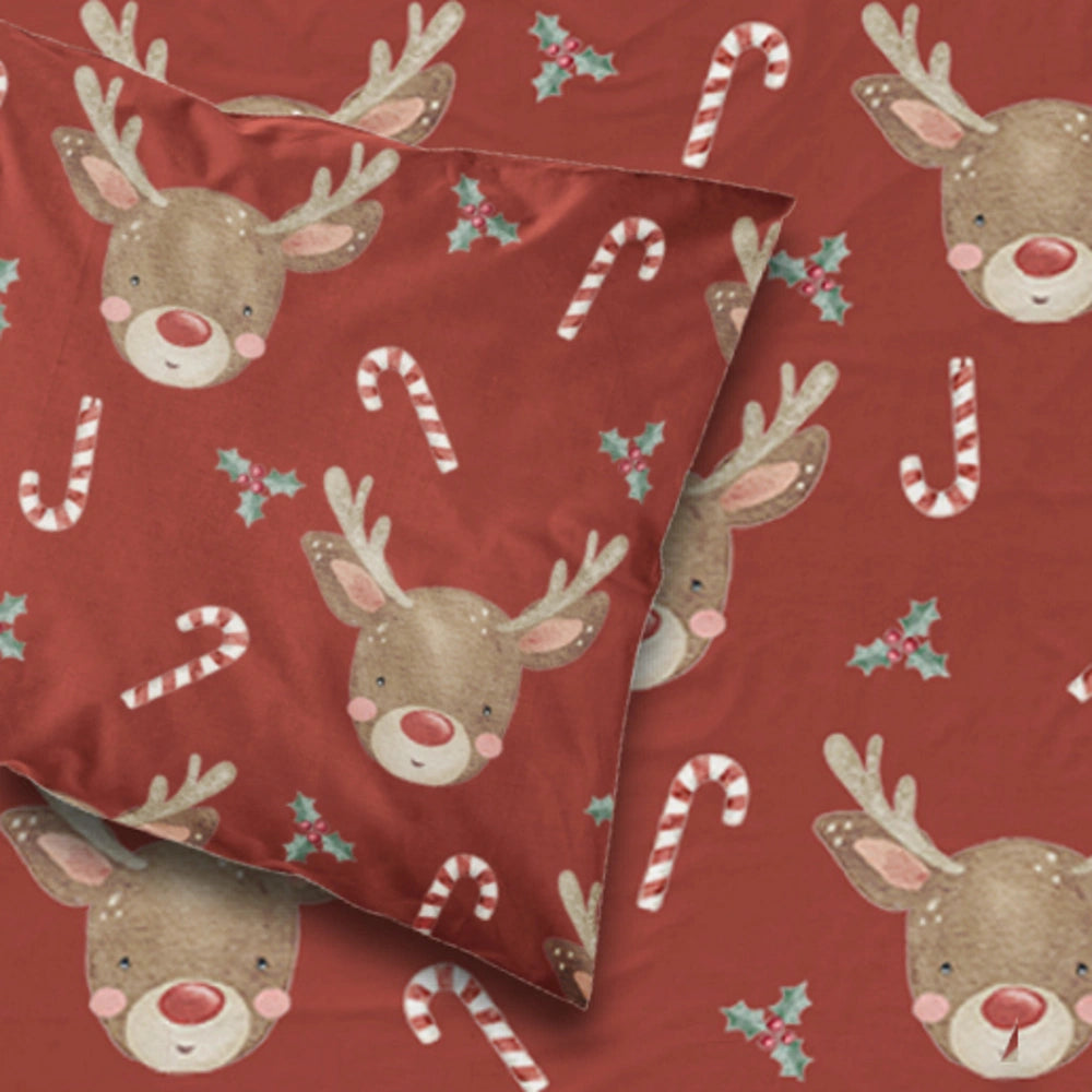 Σεντόνι Σετ 2ΤΜΧ Χριστουγεννιάτικο Rudolf Μονό από την εταιρεία Borea Home Textiles
