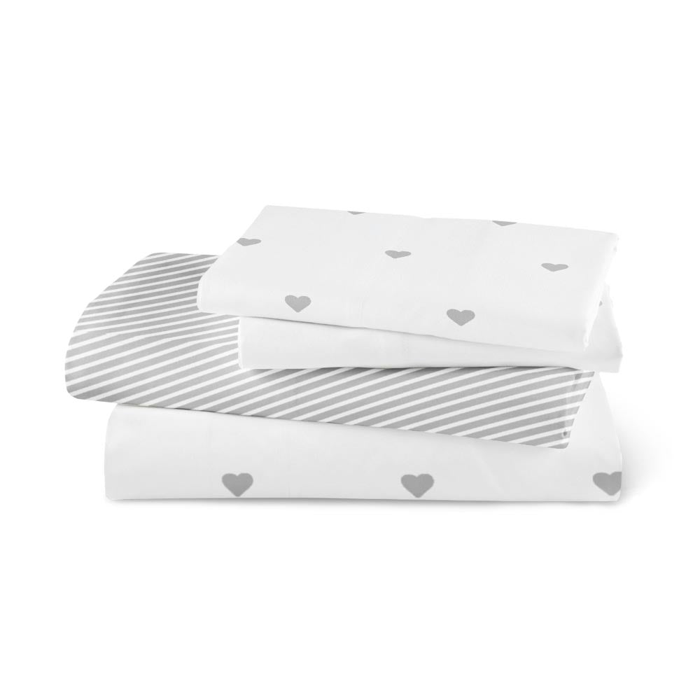 Ζεύγος Μαξιλαροθήκες Mix & Match Hearts από την εταιρεία Borea Home Textiles