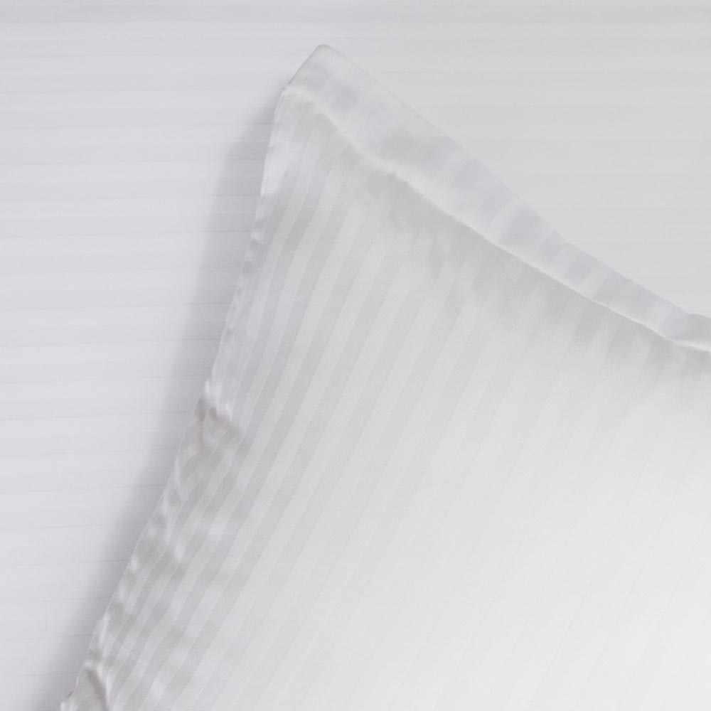 Σεντόνι Striped Satin 1Cm 220TC Λευκό ΔΙΠΛΟ, ΜΟΝΟ, ΥΠΕΡΔΙΠΛΟ από την εταιρεία Borea Home Textiles