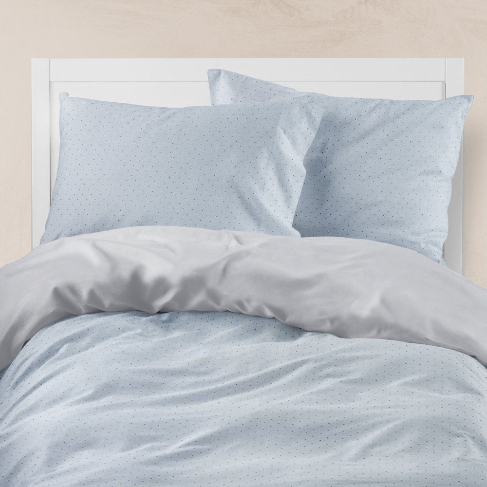 Σεντόνια Εμπριμέ Σετ Pois Σιέλ Υπέρδιπλα από την εταιρεία Borea Home Textiles