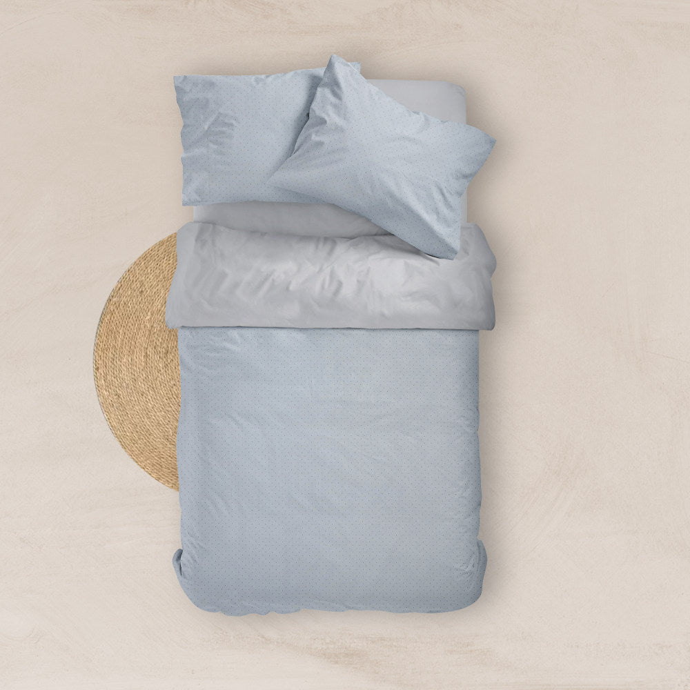 Σεντόνια Εμπριμέ Σετ Pois Σιέλ Υπέρδιπλα από την εταιρεία Borea Home Textiles