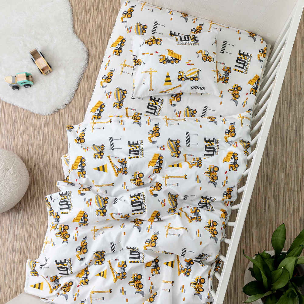 Σεντόνια Κούνιας Σετ Construction από την εταιρεία Borea Home Textiles